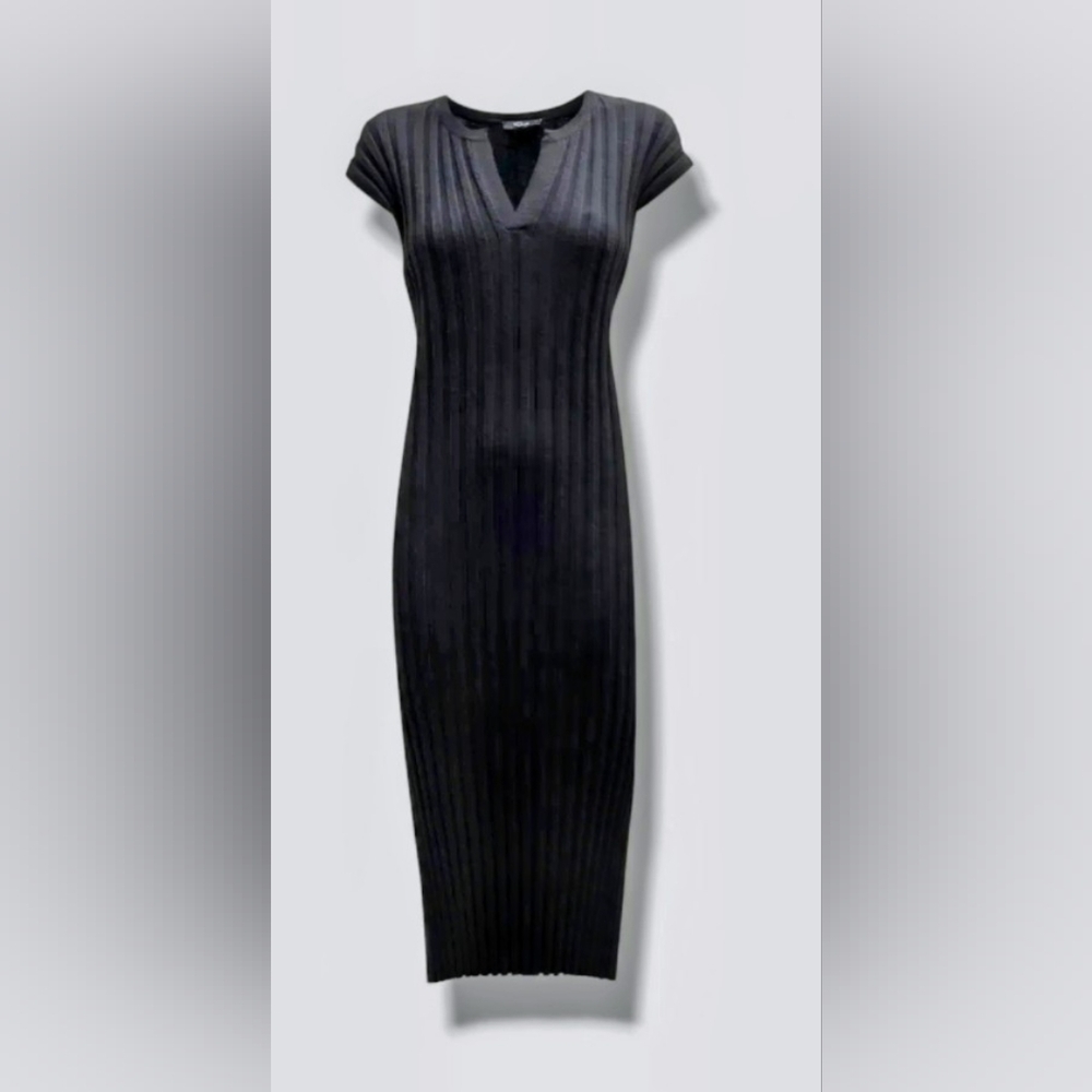 Sz XS Maxi Dress - Freshman1996  Black Ribbed Knit